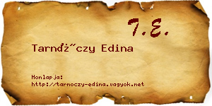 Tarnóczy Edina névjegykártya