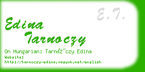 edina tarnoczy business card